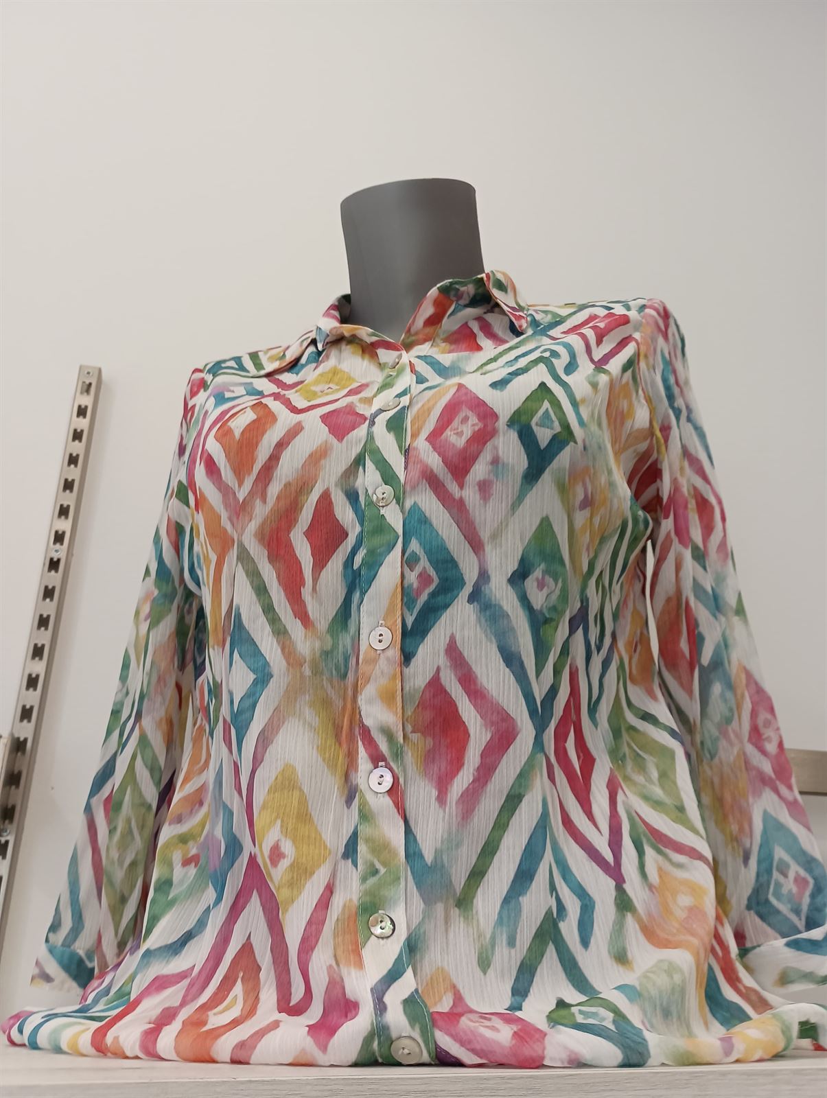 Blusa de gasa rombos colores - Imagen 2