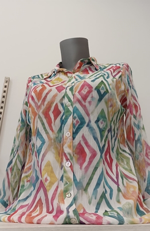 Blusa de gasa rombos colores - Imagen 2