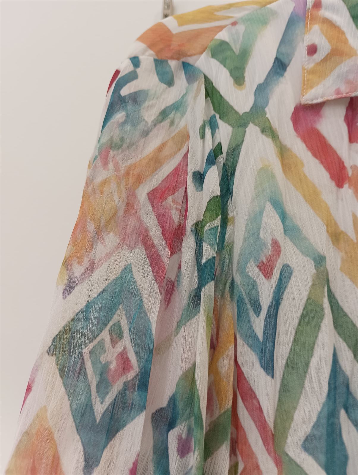 Blusa de gasa rombos colores - Imagen 3