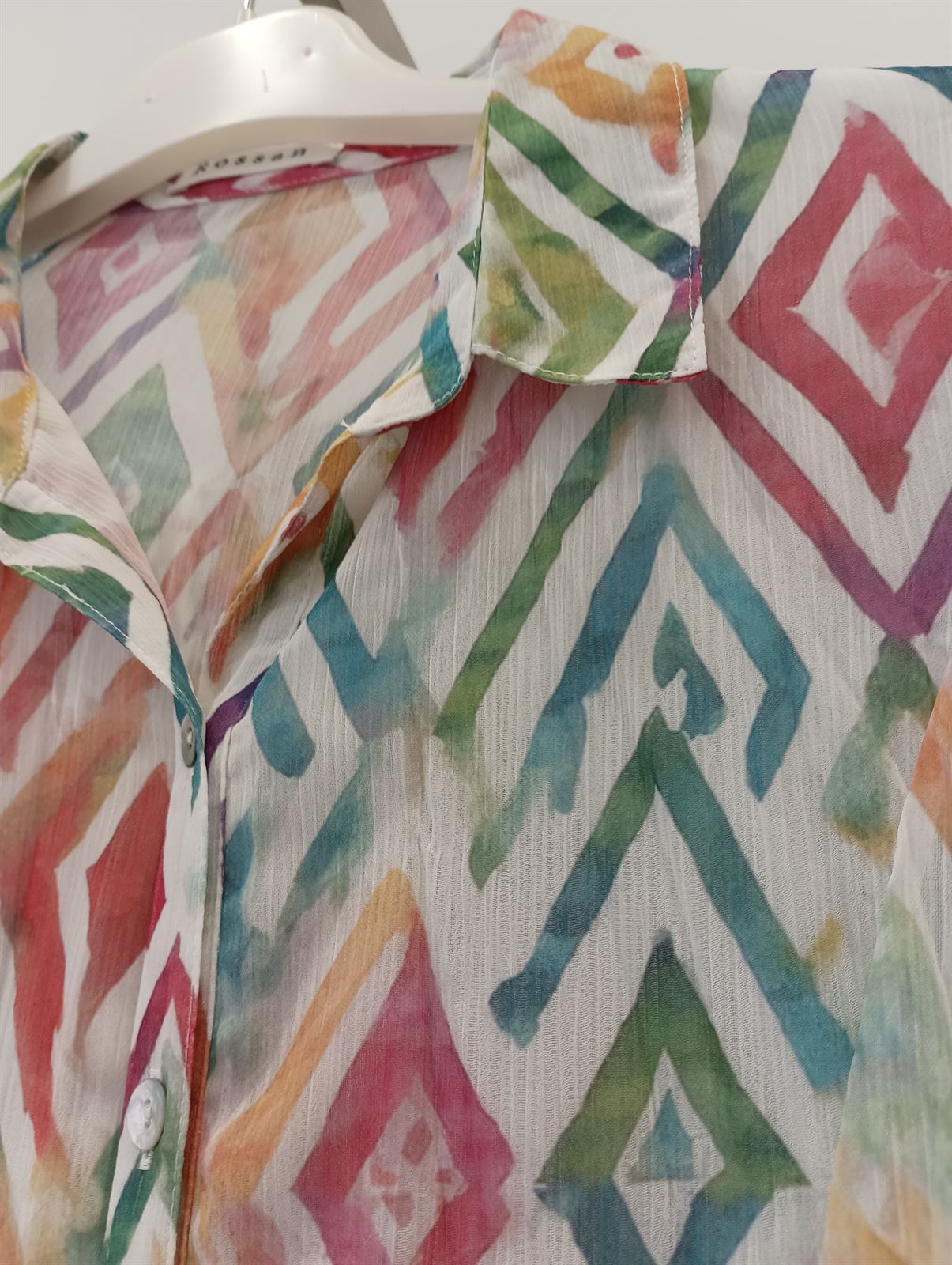 Blusa de gasa rombos colores - Imagen 4
