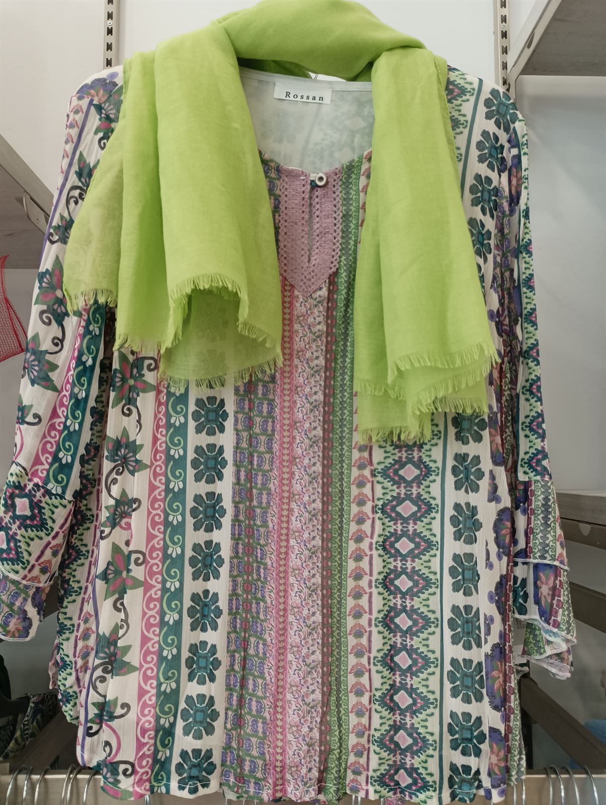 Blusón de gasa estampada - Imagen 3