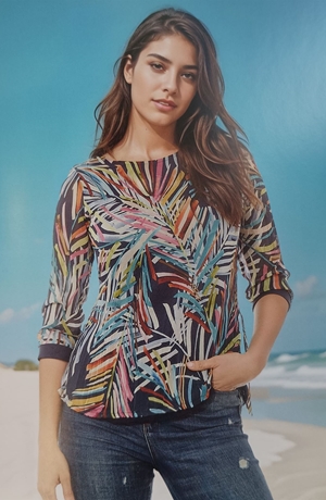 Blusón estampado pinceladas - Imagen 1