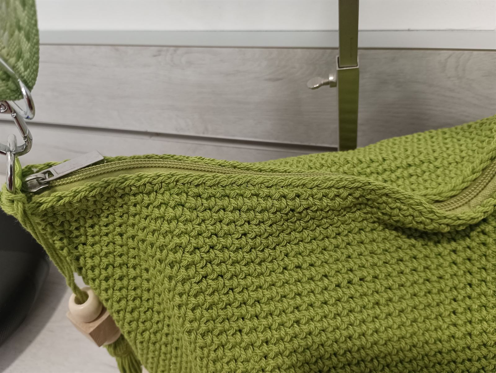 Bolso crochet verde - Imagen 5
