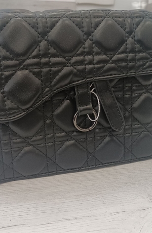 Bolso negro efecto acolchado - Imagen 2