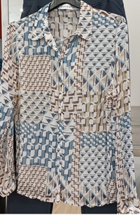 Camisa rombos azul - Imagen 2