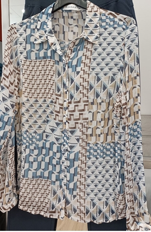 Camisa rombos azul - Imagen 2