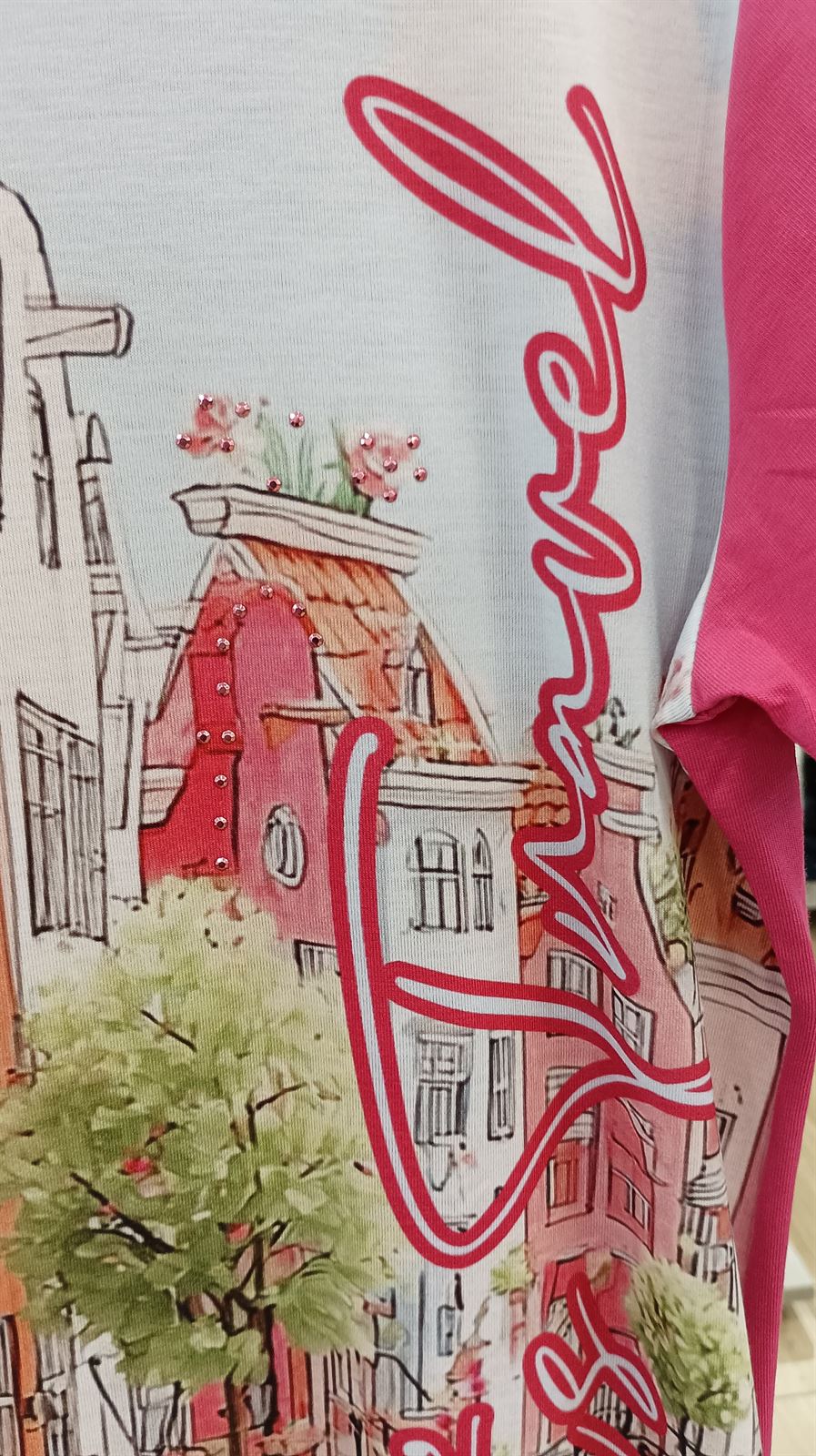 Camiseta algodón rosa - Imagen 4