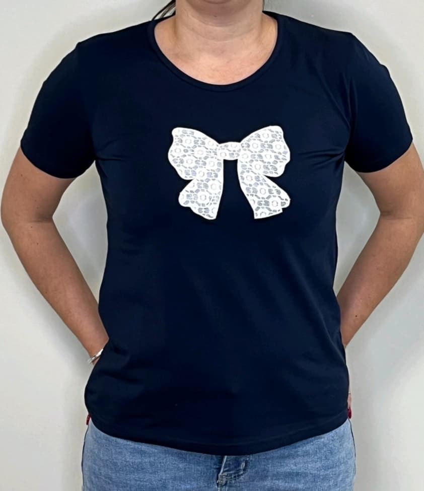Camiseta azul marino lazada - Imagen 1