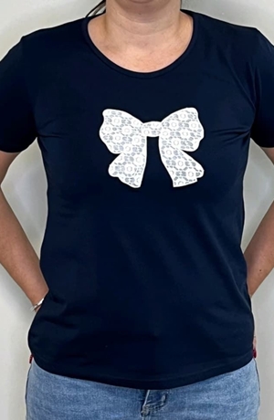 Camiseta azul marino lazada - Imagen 1