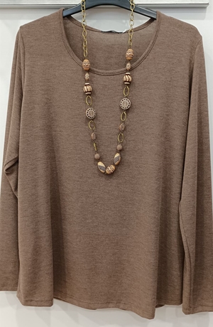 Camiseta cálida marrón - Imagen 2