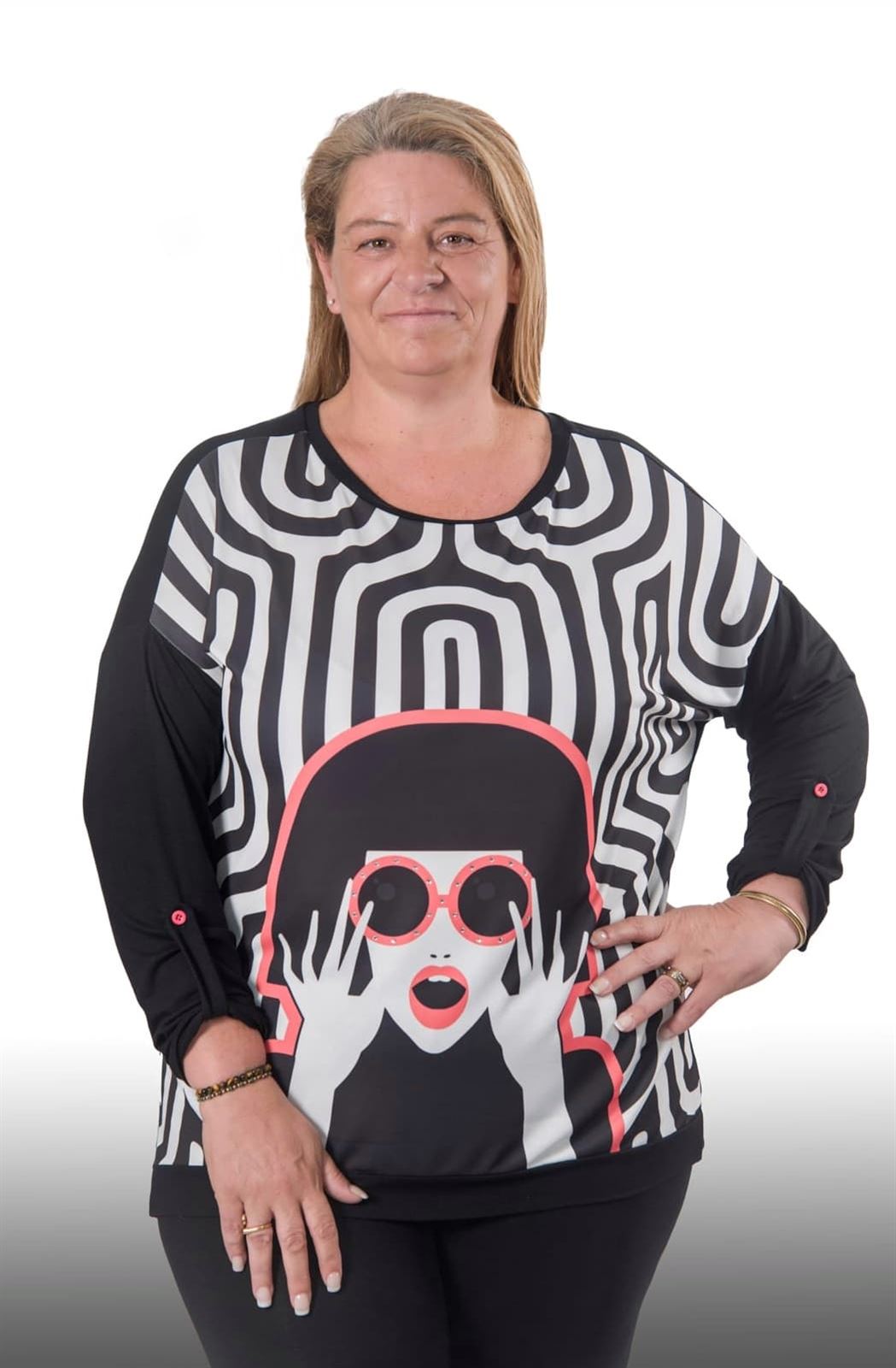 Camiseta chica gafas - Imagen 1