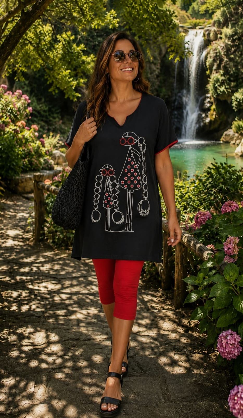 Camiseta chicas con trenzas - Imagen 1
