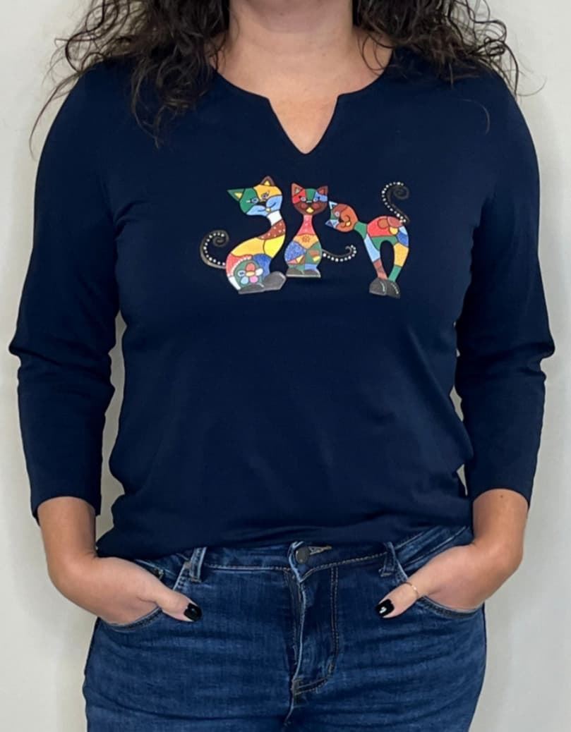 Camiseta gatos - Imagen 1
