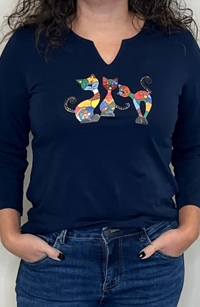 Camiseta gatos - Imagen 1