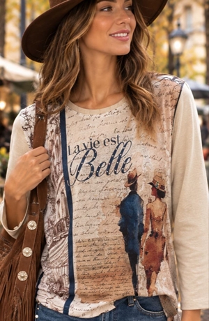 Camiseta la vie es belle - Imagen 1