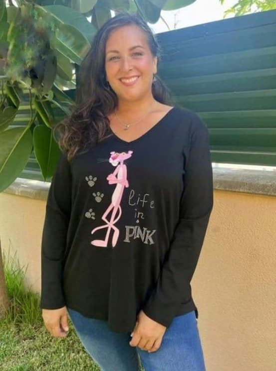 Camiseta pantera rosa - Imagen 1