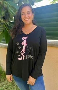 Camiseta pantera rosa - Imagen 1