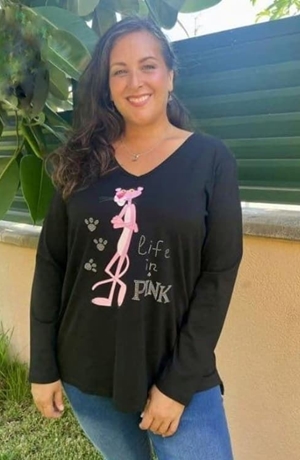 Camiseta pantera rosa - Imagen 1