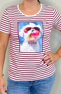 Camiseta perrito rosa - Imagen 1