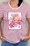 Camiseta rayas rosas manicura - Imagen 1