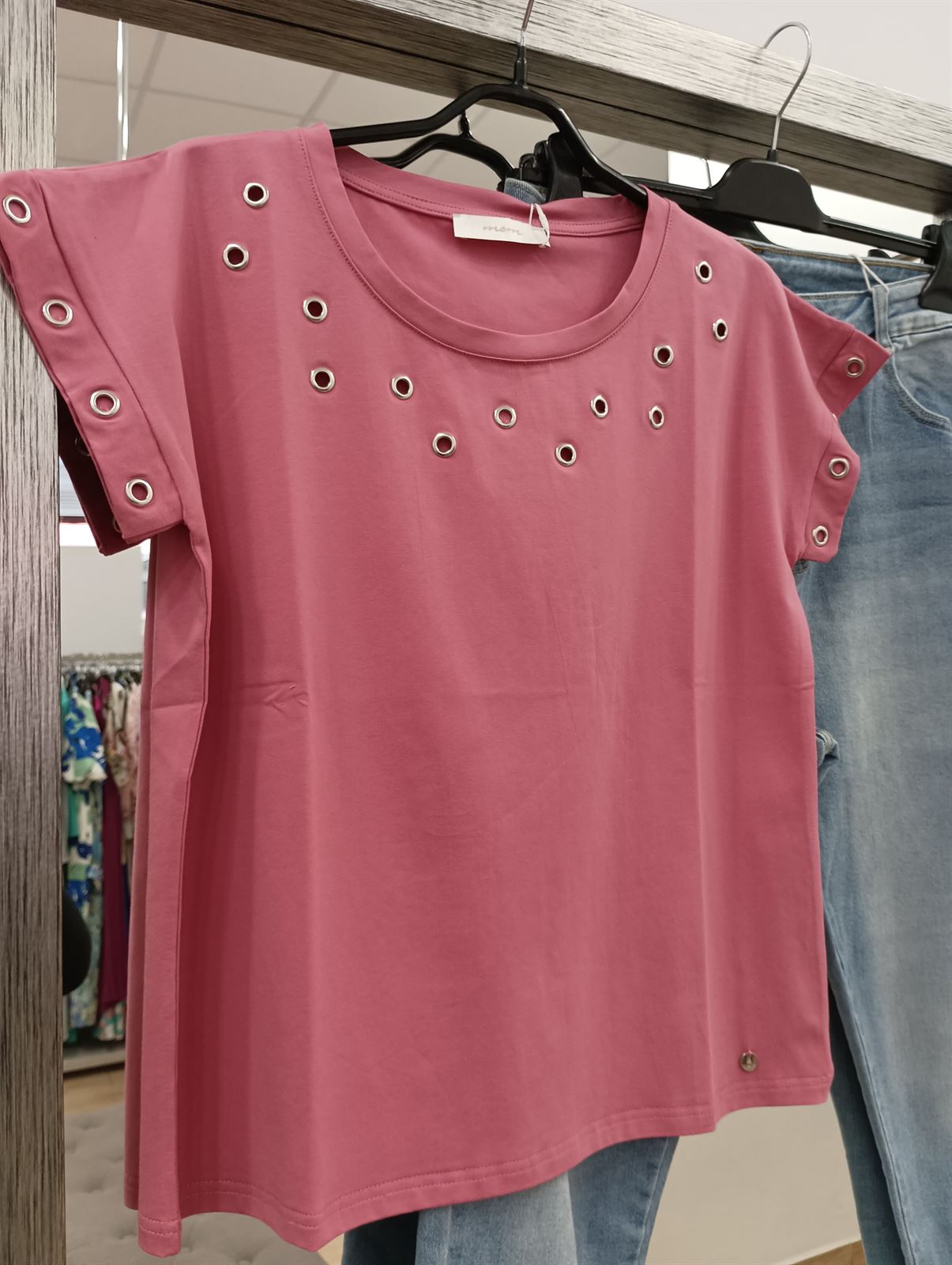Camiseta rosa círculos - Imagen 2