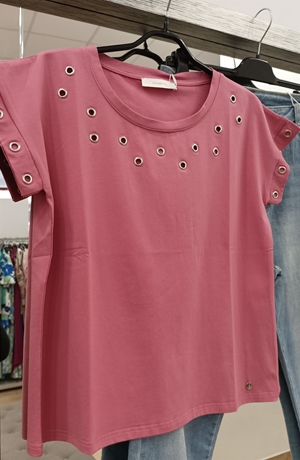 Camiseta rosa círculos - Imagen 2