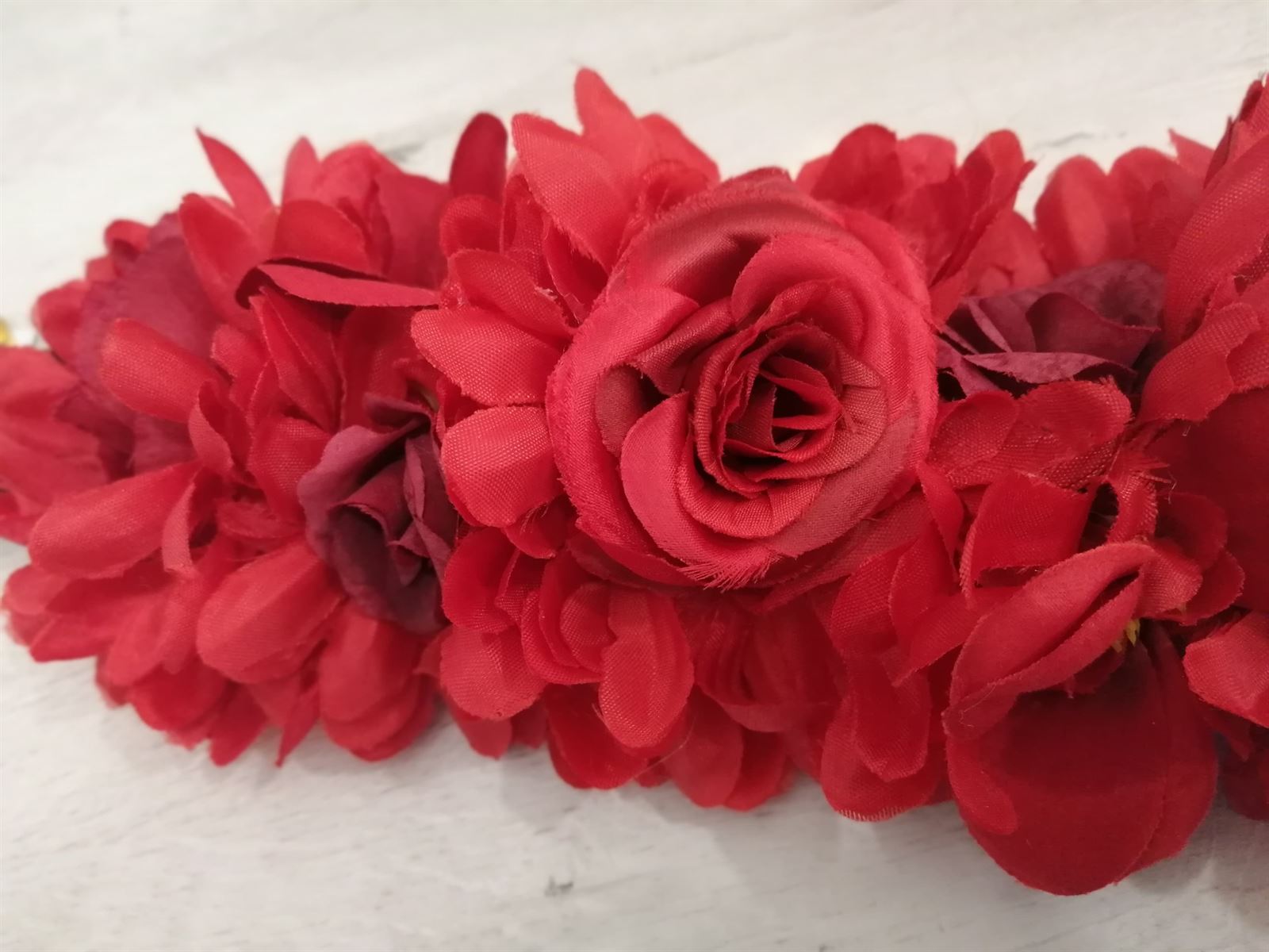 Cinturón floral rojo - Imagen 3