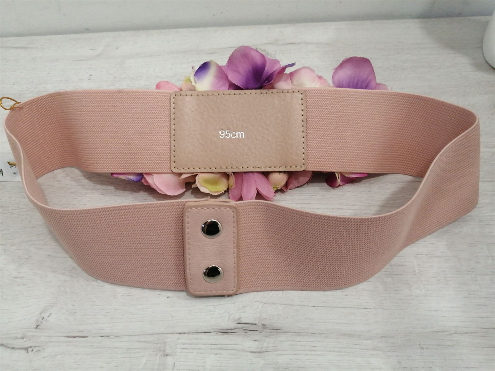 Cinturón floral rosa suave - Imagen 2