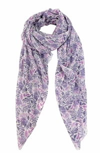 Foulard estampado flores lilas - Imagen 1