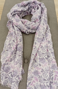 Foulard estampado flores lilas - Imagen 2
