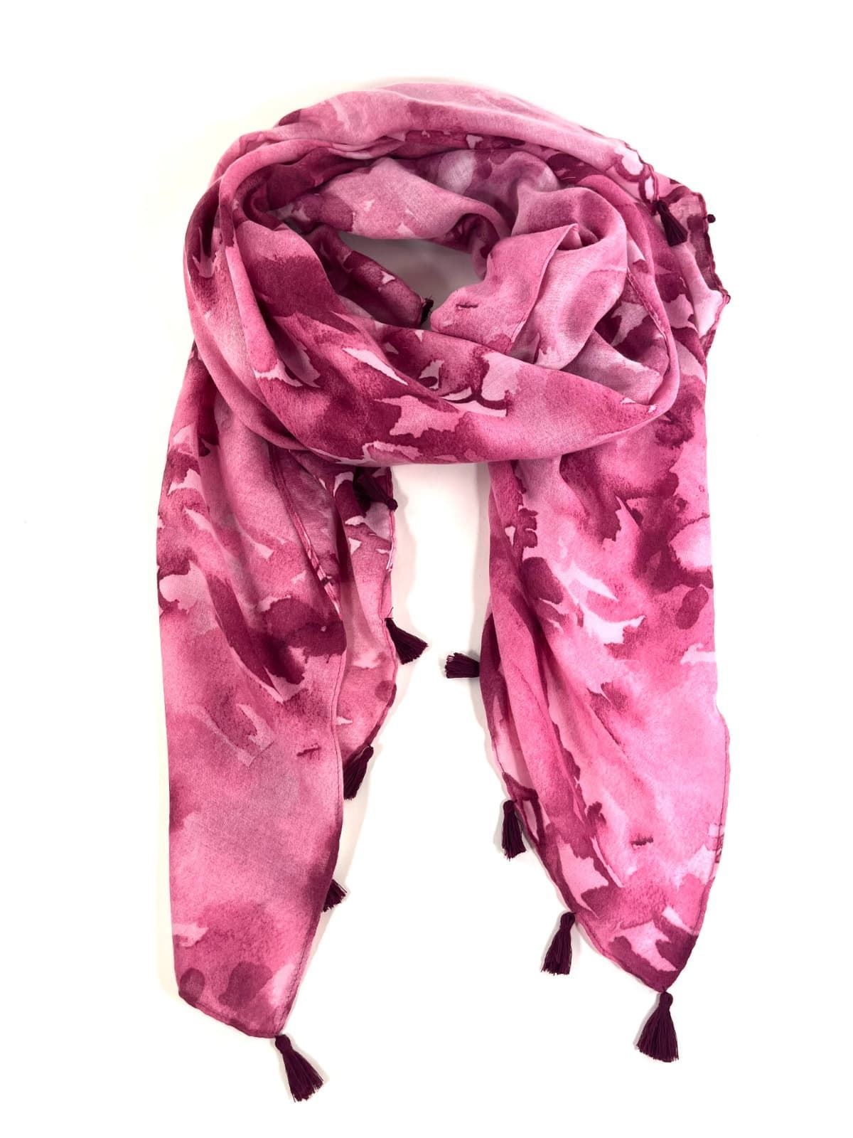 Foulard estampado gama rosas - Imagen 1