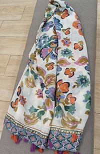 Foulard estampado pompones - Imagen 2