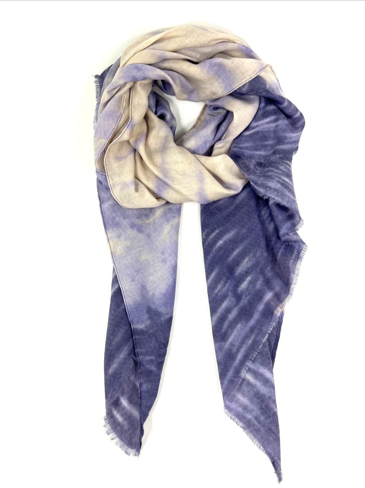 Foulard estampado tiedye morado - Imagen 1