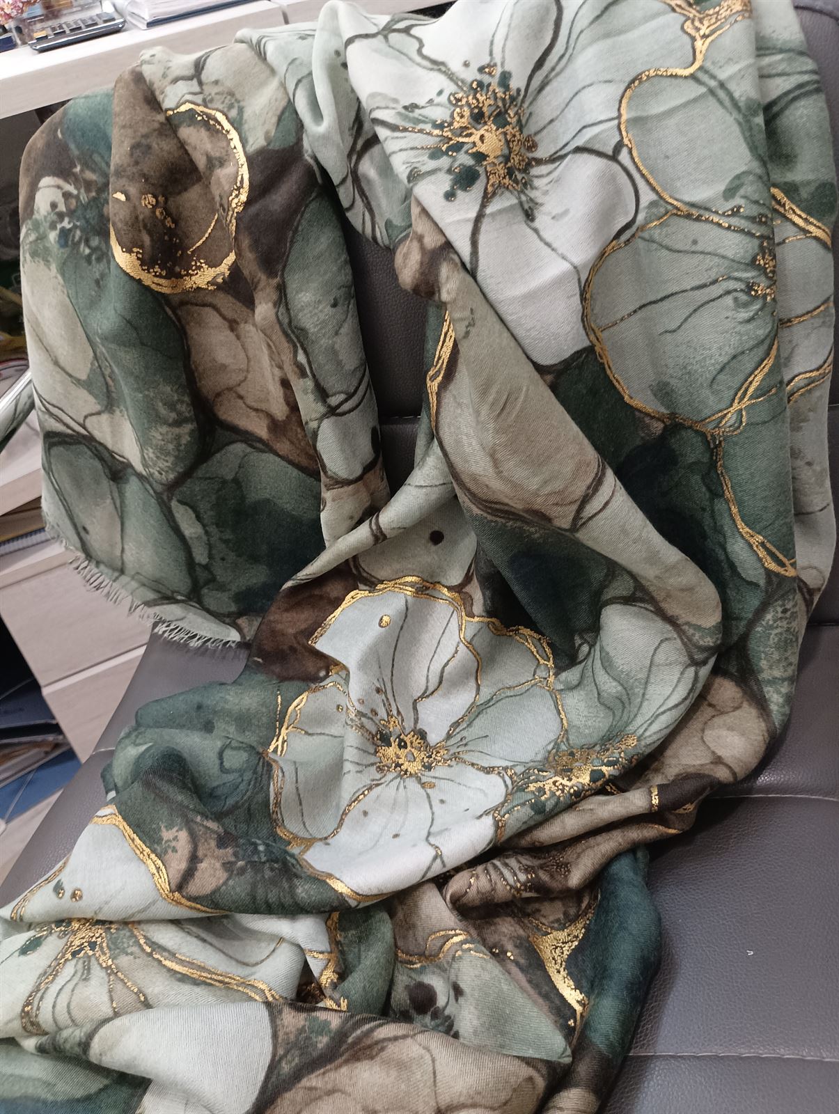 Foulard estampado verde - Imagen 3