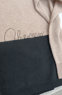 Jersey a pico beis/negro - Imagen 2