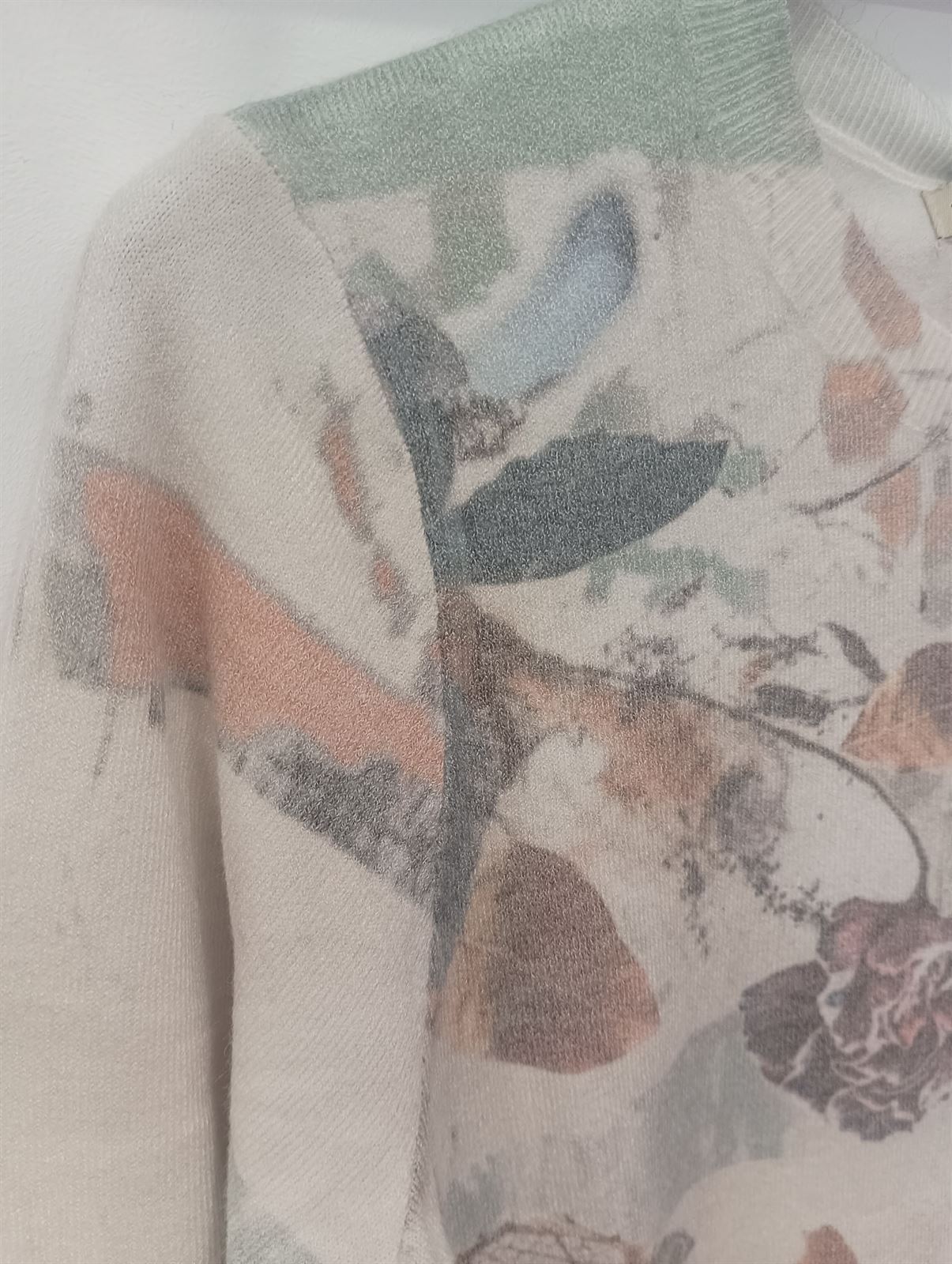 Jersey estampado floral beis - Imagen 3