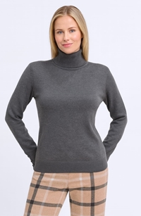 Jersey gris cuello vuelto Andam - Imagen 1