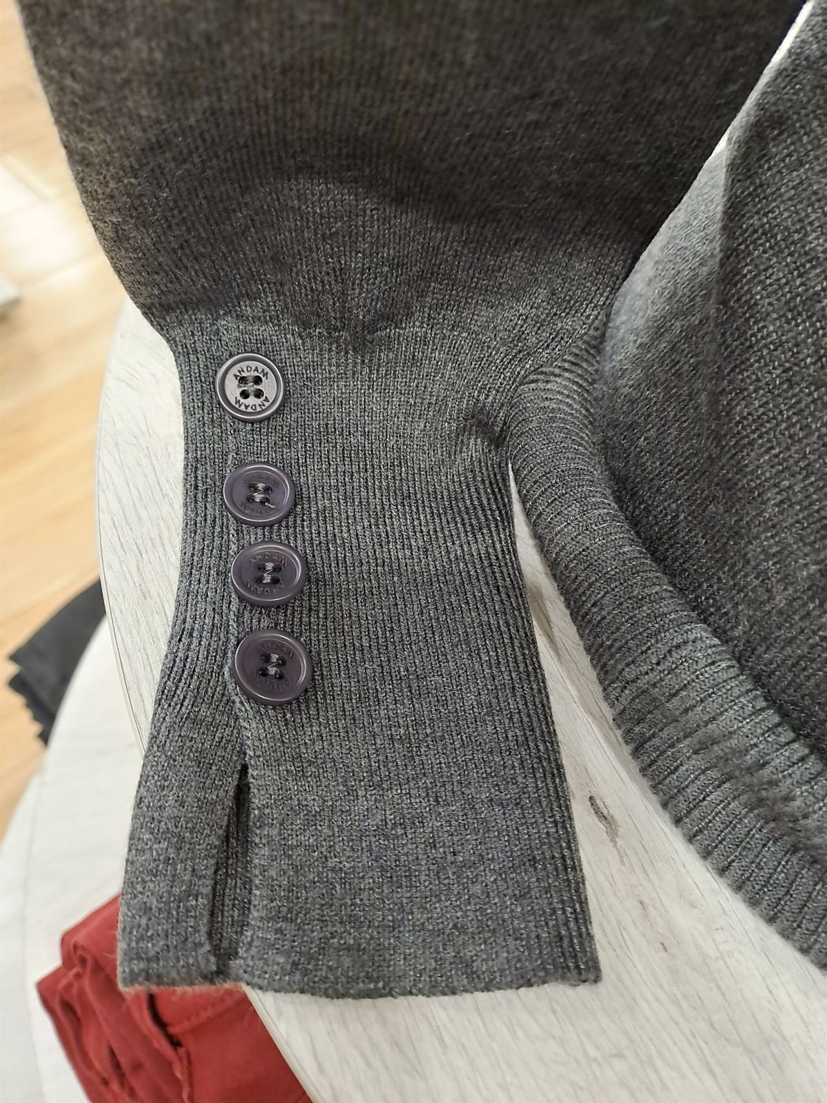 Jersey gris cuello vuelto Andam - Imagen 3