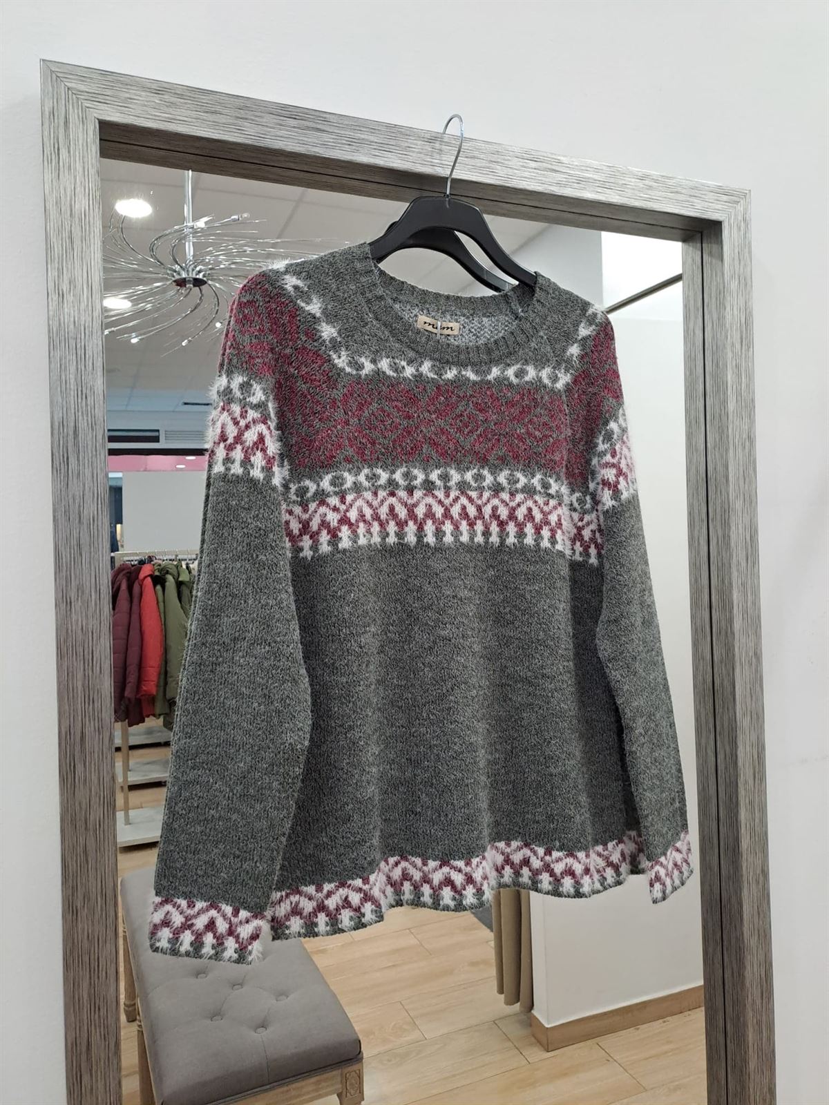 Jersey gris dibujos - Imagen 2
