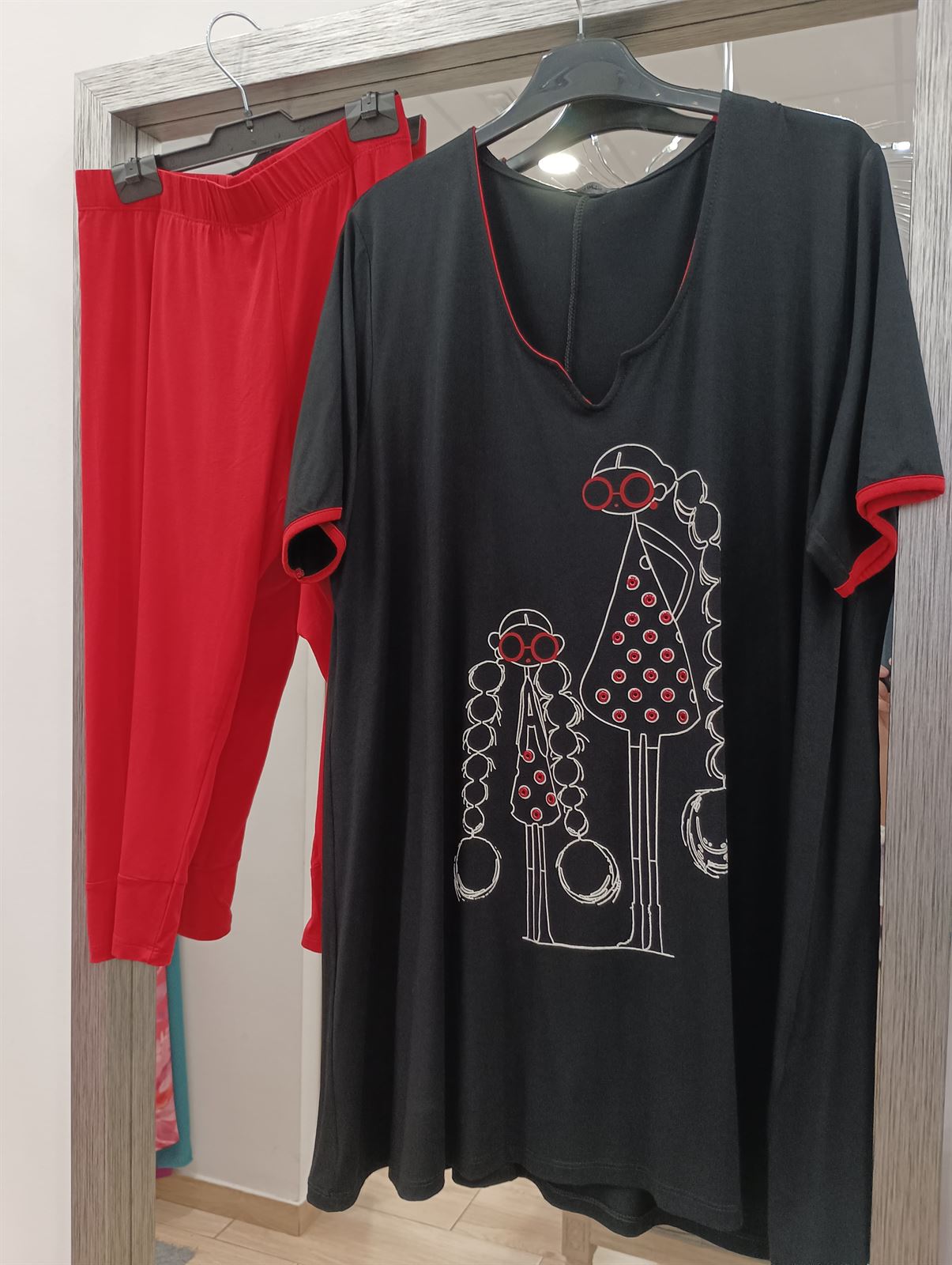 Legging roja corta - Imagen 6