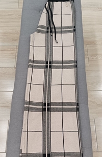 Pantalón de cuadros beis/negro - Imagen 1