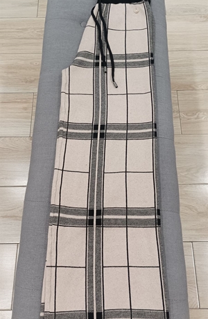 Pantalón de cuadros beis/negro - Imagen 1