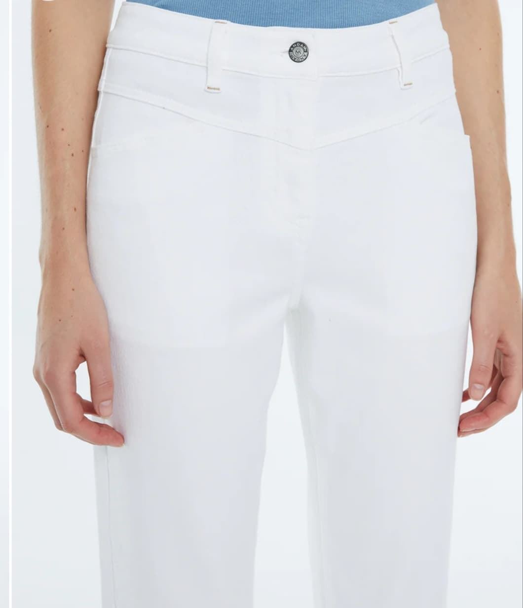 Pantalón vaquero blanco Andam - Imagen 3