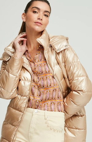 Parka acolchada dorada - Imagen 1