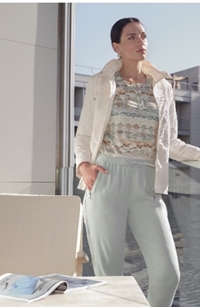 Parka corta blanco roto - Imagen 1