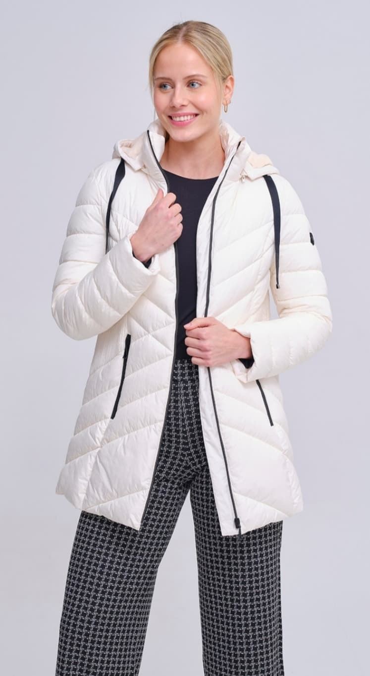 Parka larga blanca - Imagen 1