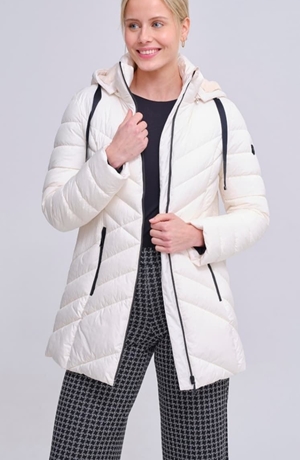 Parka larga blanca - Imagen 1