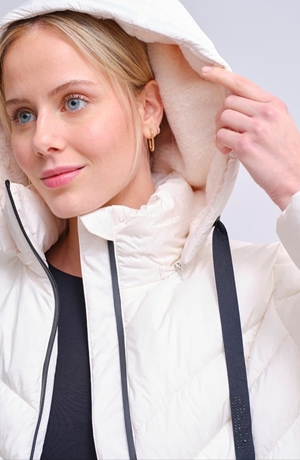 Parka larga blanca - Imagen 2