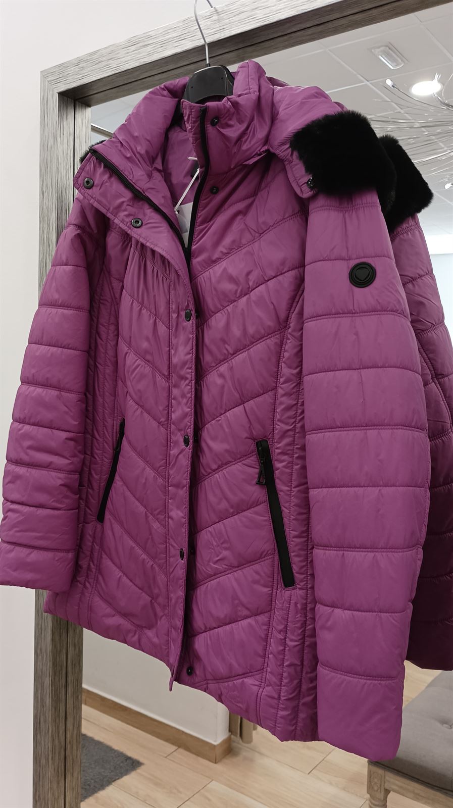 Parka rosa corta - Imagen 3