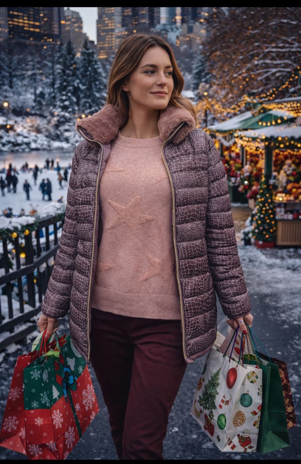 Parka rosa topos - Imagen 1